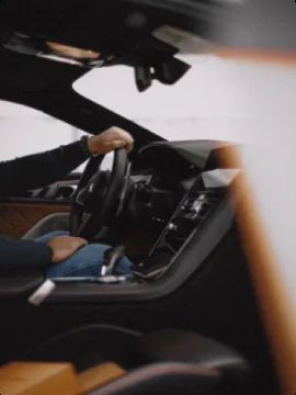 Interior of a private chauffeur car
